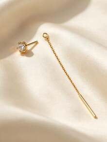 1pc Hot-Selling S925 Sterling Silver Star-Shaped Cubic Zirconia Stud Earring, Fashionable And Versatile, Suitable For Various Outfits - Single - View 8
