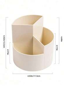 360° Rotating Pen Holder, 3-Compartment Design, Large Capacity Rotating Pen Cup Desktop Storage Box, Suitable For Office, School, Art Supplies, Back To School Season, Home Storage Learning Supplies - A - View 5