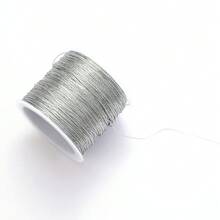 1 Roll Golden/Silvery Thread Macrame Cord Rope Braided String For Bracelet Necklace Diy Tassels Beading Shamballa String Jewelry Making - Wire - View 10