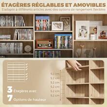 HOMCOM Racks à CD &  DVD - Tabac - Voir 5