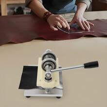 Manuelle Stanzmaschine & Prägemaschine für Leder, Papier & PVC - 16 cm Schneidöffnung, Edelstahl, manuelle Handhabung, hohe Präzision, für Basteln & Verpackung, platzsparend - Standard - Übersicht 3