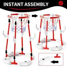 Juguetes de Aro de Baloncesto para Piscina para Niños de 4-8 y 8-12 años y Adultos, Juegos de Piscina al Aire Libre de Verano, Juegos de Agua para Familias y Fiestas para Niños, Juego de Aro de - como en la imagen - Ver 6