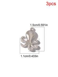 3pcs Stainless Steel PVD Plated Marine Life Pendants Dolphin Crab Starfish Shell Charms Pendant For DIY Jewelry Making Accessories - Pendant - View 17