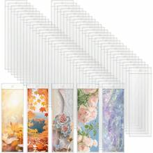 10pcs Plastic Bookmark Set, DIY Transparent Bookmark Clips, Photo Booth Album Covers, Blank Photo Frames, Suitable For Wedding Photo Strips, Graduation Gifts, Office Party Favors - Transparent Bookmark Sleeve - View 1