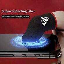 New Gaming Finger Sleeves, Ultra-Thin And Breathable, Beautiful Patterns, Suitable For Competitive Players - Black - View 7