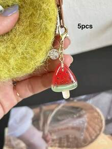 5/10/20/100pcs Summer New Ice Cream Popsicle Keychain Pendant Mini Compact Planner Phone Chain Key Ring Charm Decoration - Multicolor - View 15