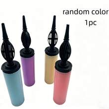 1pc/3pcs Macaron Color Handheld Balloon Pump, Portable Manual Air Pump, Suitable For Latex Balloons And Foil Balloons, Perfect For Wedding, Birthday And Christmas Party Decoration, Practical Balloon Accessory, Bridal Gift And Home Party Decoration Prop - Multicolor - View 14