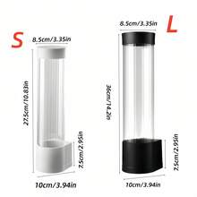 1pc Disposable Cup Holder Automatic Dispenser, No Drilling Required, Wall-Mounted, Desktop, Dust-Proof Paper Cup Rack, Water Dispenser, Home Water Dispenser, Large Capacity Dust-Proof Water Cup Storage Side Rack - Multicolor - View 3