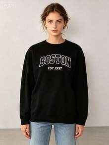 Women Sweatshirts & Hoodies - 黑色 - 查看 3