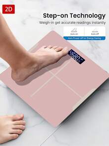 Timbangan Kamar Mandi/Ruang Foto Presisi Tinggi/Timbangan Elektronik/Akurat/Layar LED dan Tampilan Suhu (Dapat Beralih antara KG dan Pound)/Cocok untuk Gym/Favorit Wanita, Mengukur Berat Hingga 400 Lb/180kg, Deteksi Suhu, Menggunakan Baterai AAA (Tidak Termasuk) - MultiWarna - View 13