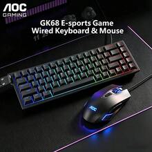 AOC 有線電競鍵盤滑鼠套裝，68鍵機械手感 RGB 背光電腦遊戲鍵盤 - 查看 3