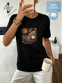 Women T-Shirts - 黑色 - 查看 1
