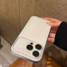 1 buah Casing Ponsel Minimalis Motif Dua Hati Kecil Lucu dengan Jendela Besar, Premium Transparan, Perlindungan Penuh TPU, Anti-Jatuh, Cocok untuk iPhone 17 16 15 14 13 12 11 Pro Max/Plus, Pelindung Anti-Sidik Jari - Clear - View 5