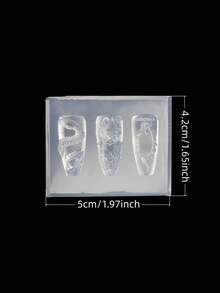 1pc Snake-Shaped New Year Rose 3D Acrylic Nail Art Mold, DIY Silicone Nail Template, Nail Art Supplies, Nail Art Tools, Back To School, Nail Art, Nail Tools, Suitable For Press-On Nails - Clear - View 23