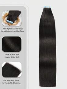 SUYYA Seamless Skin Weft Adhesive Glue Tape In 100% Rambut Manusia Asli Remy Balayage Lurus Ekstensi Rambut Berkualitas Salon Untuk Wanita - S1B - View 3