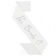 3pcs Bridal Headband Set With Ribbon And Veil, Suitable For Bachelorette Party Decoration, Bride Gift Accessories - Multiple Styles - View 10