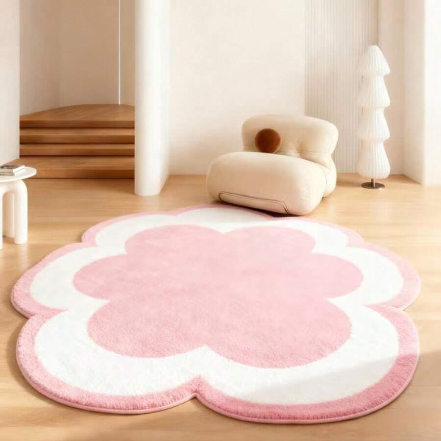 1 Buah Karpet Ruang Tamu Lembut Motif Bunga Merah Muda dan Putih, Dekorasi Kamar Tidur, Karpet Santai Rumah, Karpet Dekoratif, Dekorasi Kamar Tidur, Karpet Kecil, Karpet, Dekorasi Rumah, Karpet Ruang Tamu, Karpet Kecil Ruang Tamu, Karpet Kamar Tidur, Dekorasi Rumah Ruang Tamu, Karpet Luar Ruangan yang Dapat Dicuci - Beraneka warna - View 1