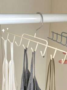 No-Crease Clothes Hanger Home Use Hanging Clothes Drying Rack Pants Clip Anti-Slip Hanger Bedroom Anti-Shoulder Corner Drying Rack Hat Storage Organizer - Multicolor - View 5