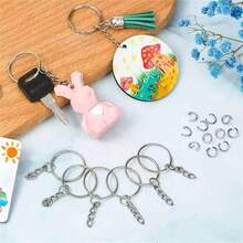 10pcs Keychain Making Tool Kit - Complete Set - Multicolor - View 2