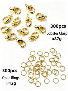 20 cái/200 cái móc tôm hợp kim vàng & bạc, khoen nhảy mở, phù hợp làm vòng tay, dây chuyền, phụ kiện làm trang sức DIY - kẹp tôm hùm - Xem 11