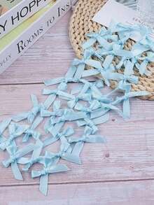 20pcs/Pack Colorful Ribbon Bows, Gift Wrapping Decoration, Handmade Card Decoration, Hair Accessories, Balloon Bows, Wedding Party Decoration, Room Decoration, Home Decor - Black - A - View 4