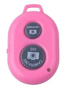 Controle Disparador Bluetooth Botão Para Selfie Tirar - Rosa - Visão 2