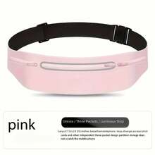 [Ultra-Waist Bag] Ultra-Lightweight Waist Bag |   3-Pocket Design Fits.5-Inch Phone, Adjustable 50cm Strap Running, Cycling, Traveling |   Unisex Fanny Pack - Black/Aqua/Pink/, Small Crossbody Sports Pouch - Black - View 10
