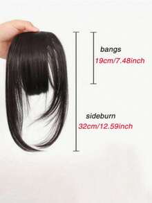 1pc Clip-On Bangs, Natural Invisible Seamless Air Bangs, Suitable For Students And Daily Wear, Random Color (Color May Vary Slightly From Image), Hair Accessory, Valentine's Day Hair Accessory Gift - Multicolor - View 3