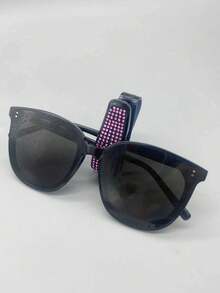 Rhinestone Decor Car Sun Visor Glasses Holder - Multicolor - View 3