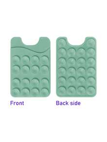 Silicone Double-Sided Suction Cup Card Holder Phone Back Sticker Card Slot Selfie Stand Portable Card Sleeve New Silicone Phone Suction Cup Card Holder Double-Sided Suction Multi-Function Phone Card Holder Coin Purse - Multicolor - View 15