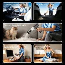 TOUCHBeauty 130,000 RPM Brushless Motor, Wireless Portable Mini Handheld Vacuum Cleaner & Blower (Dual Suction + Dual Blowing, 2 Suction Nozzles + 2 Air Nozzles), 1500*2 Battery Capacity, Screen Display For Battery Level And Gear, Suitable For Car, Home, Office And Pet Area Vacuuming, Dusting And Inflation Cleaning - Multicolor - View 1