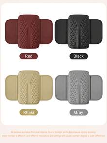 Universal Car Center Console Cover With 2 Storage Pockets - PU Leather Armrest Pad, Waterproof Protective Mat, Scratch-Resistant & Wear-Resistant Interior Accessory, Suitable For SUV, Truck, Vehicle - Style a - View 11