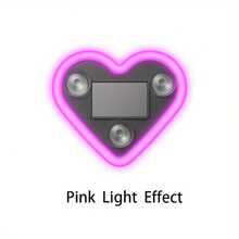 2pcs/Set High Brightness Neon Heart-Shaped Car Atmosphere Lights, Easy Installation, No Wiring Required Window Lights, Lithium Battery And Solar Powered, LED Interior Car Lights, Ideal Gift For Car Enthusiasts - Heart-shaped - View 12