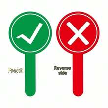 5/10pcs Cardboard Handheld "Correct" And "Incorrect" Sign Cards, Suitable For Classroom Teaching, Interactive Learning Activities, Photo Props, Food Reviews, Travel Vlogs, Classroom Quizzes, Meeting Games, Party Interaction Supplies, Perfect For Creative Use - Identification Tag - View 7