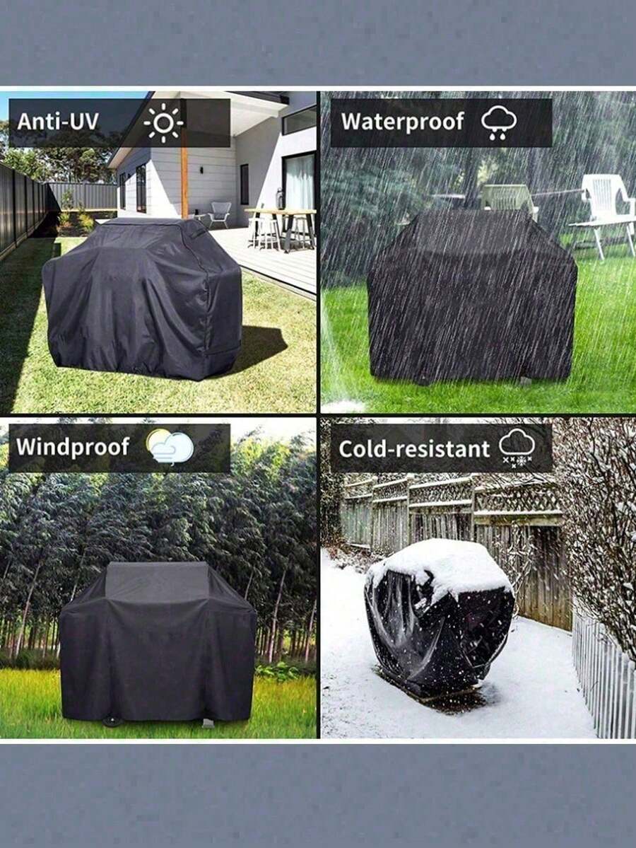 Outdoor BBQ Grill Waterproof Cover, Sun Protection Cover, Protective Cover, Dust Cover, Outdoor Grill Rain Cover - Multicolor - View 1