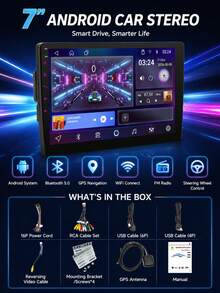 9 吋四核心 Android 車載導航，2G+64G 車用導航，支援 Apple CarPlay 與 Android Auto 收音機螢幕，附鏡像連接、藍牙 5.0、AUX、FM/AM 發射器、GPS 無線 CarPlay 藍牙車載資訊娛樂系統 - 全新升級安卓系統汽車中控導航車機 - 查看 13