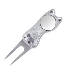 Herramienta de reparación de palo de golf personalizada con marcador de bola, herramienta de reparación de palo de golf retráctil y plegable, regalo para jugador de golf del padrino, regalo de accesorios de golf para hombres, mejor regalo del Día del Padre - Multicolor - Ver 5