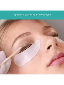 400/200/100pcs Eyelash Extension Eye Patches, Hydrogel Material, No Shedding, Suitable For Eyelash Extensions, Makeup And Skincare - Silver - View 2