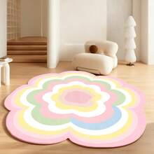 1PC Dopamine Candy Colorful Flower Soft Living Room Rug, Bedroom Decor, Home Leisure Carpet, Decorative Rug, Bedroom Decor, Small Rug, Carpet, Home Decor, Living Room Rug, Living Room Small Rug, Washable Carpet - Multicolor - View 4