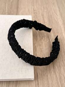 1pc Vintage Pleated Headband, Comfortable & Non-Slip, Suitable For Commuting, Daily Outings, Dating, Dressing Up - Multicolor - View 12