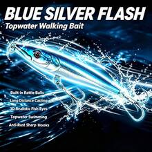 SeaKnight Long Casting Surface Walking Floating Pencil Lure, Freshwater And Saltwater Universal, For Bass, Pike, Trout, Amur Perch, Hard Bait With 3D Realistic Eyes - Multicolor - View 2