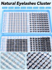400pcs Eyelash Book C Curl Large Capacity Highest Quality Lowest Price New DIY False Eyelashes Fluffy Soft 3D Faux Mink Hair False Eyelashes Makeup Eyelash Extensions Short Lightweight DIY Home Eyelash Extensions - C - View 8