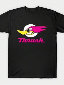 Tops Hummingbird Racing Logo Lightweight Breathable Event Collection Loose Short-Sleeve Men's And Women's Summer T-Shirt - 黑色 - 查看 1