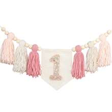 3 pièces Guirlande de franges en fil de style bohème fait main, décoration de chaise haute pour fête d'anniversaire, décoration murale, décoration de la maison - Plusieurs styles - Voir 9