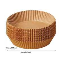 Non-Stick Air Fryer Mat - Oil-Proof And Heat-Resistant, A Must-Have Kitchen Item - Brown + Round - View 1