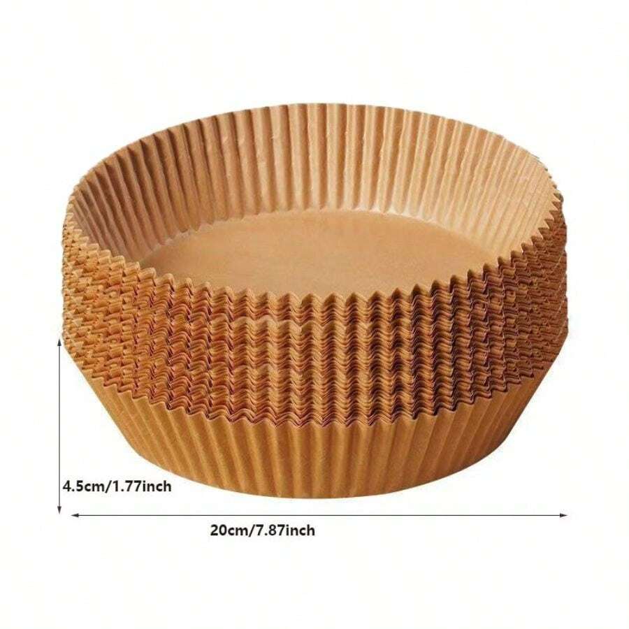 Non-Stick Air Fryer Mat - Oil-Proof And Heat-Resistant, A Must-Have Kitchen Item - Brown + Round - View 1