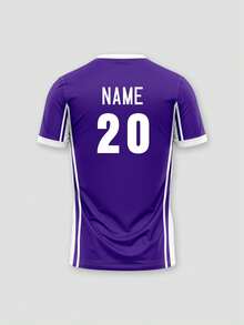 1PC Customized Italian National Football Jersey Of The City Of Florence. Personalized With Team Logo, Numbers, Team Name And Player Names. - Purple - View 4