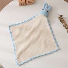 Handmade Crochet Cartoon Rabbit Baby Rattle Bib, 3D Cute Design, Rich Details, Built-In Crisp Bell, Attracts Baby's Attention, Exercises Baby's Auditory Development, Supports Sensory Enlightenment. Perfect Gift For New Moms, Newborn Commemoration, Christmas, Easter And Other Holidays - Multicolor - View 7