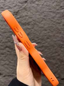 Stylish Big Wave Glitter Magnetic Phone Case Compatible With Samsung Galaxy S26 Ultra Translucent Blingbling Soft Back Cover - Orange - View 5