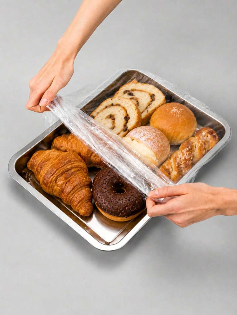 30/50個透明塑膠食品蓋，適用於尺寸小於70cm/27.6in的A+B托盤